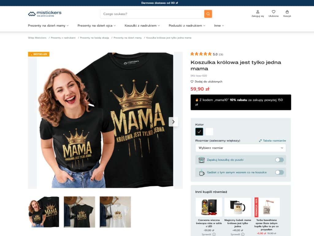 Sklep z koszulkami na prezent – 300% wzrostu przychodu! - zdjęcie 1
